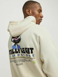 Jack & Jones GEDRUCKT - Mikina s kapucí - antique white