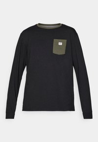 SHOP STICKER POCKET RESPONSIBILI-TEE - T-shirt à manches longues - black/basin green