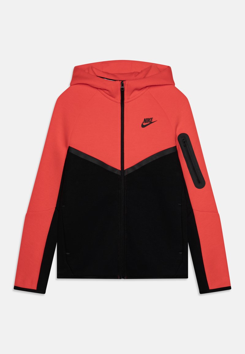 Nike Sportswear UNISEX Felpa con zip black/light crimson/nero