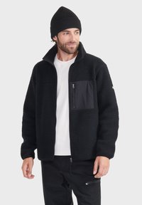 Aigle Giacca in pile - black