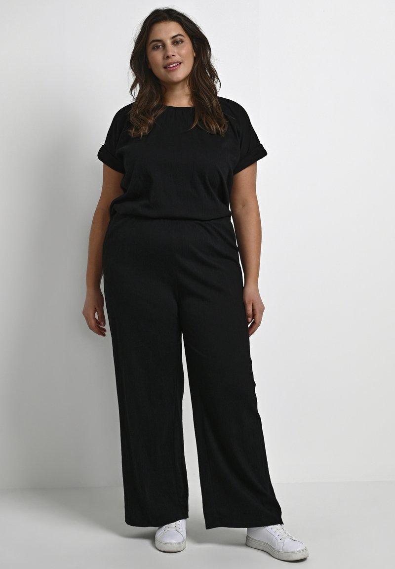 Kaffe Curve KCFABIALA Jumpsuit black deep/mottled black Zalando.ie