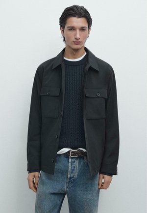 WITH POCKET DETAILS - Let jakke / Sommerjakker - mottled dark blue