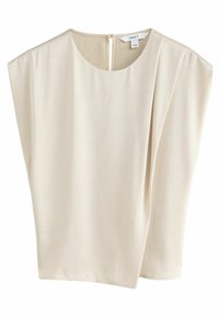 REGULAR FIT - SHORT SLEEVE CRINKLE ASYMMETRIC - Blůza - champagne gold