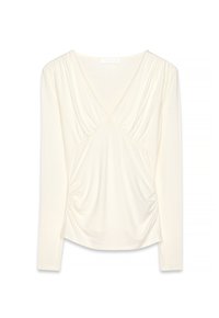 V-NECK  - Ilgarankovis viršutinės dalies drabužis - white
