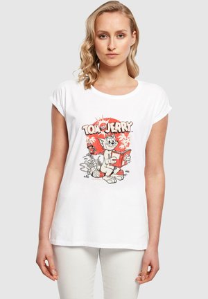 ABSOLUTE CULT TOM AND JERRY - ROCKET PRANK - T-shirts med print - white