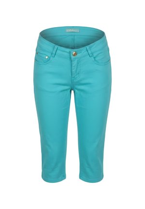 Outfitters Nation, BERMUDA VAQUERA LARGA DE ALGODÓN CON CINCO BOLSILLOS - Shorts - turquesa