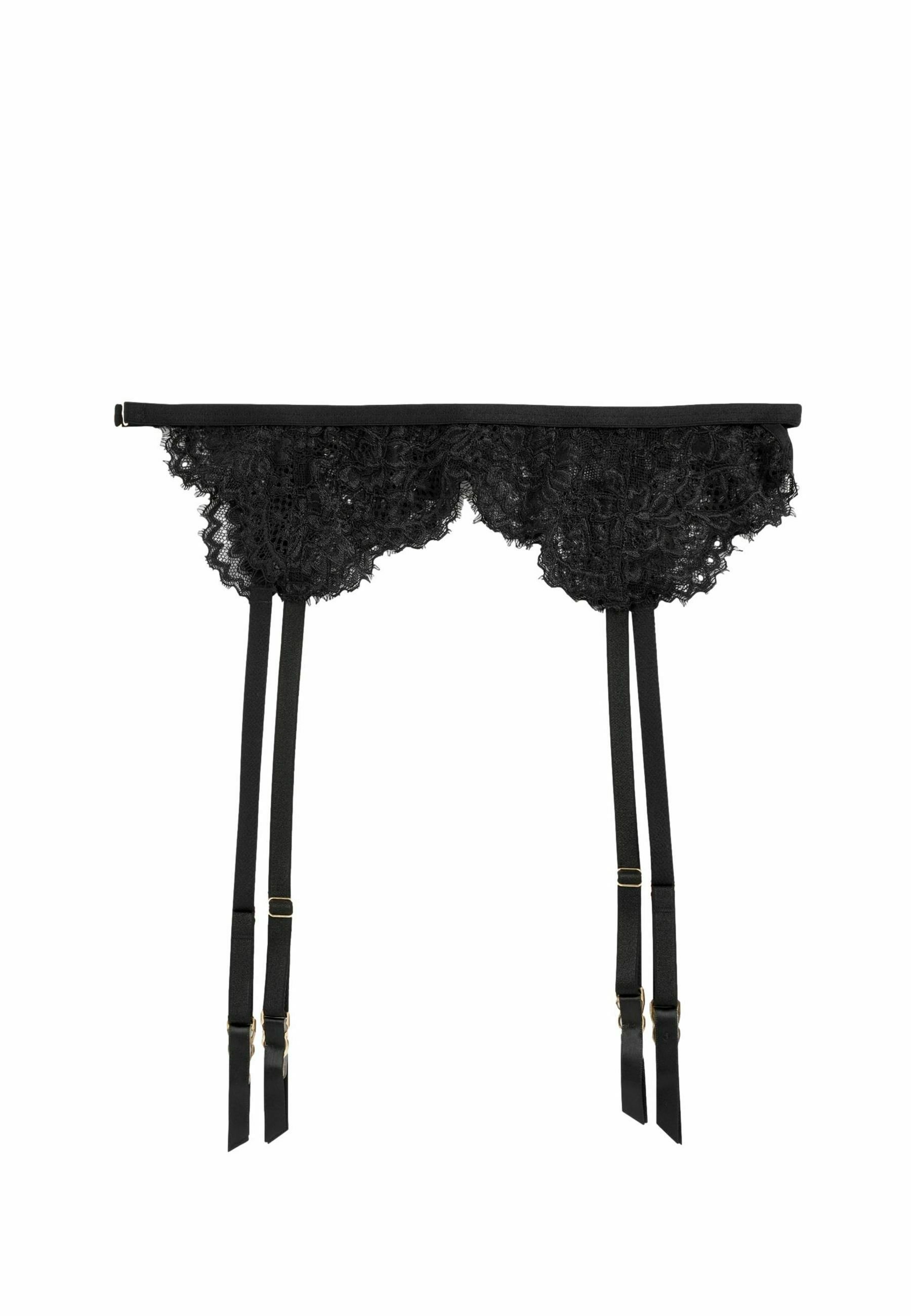 Black suspender bodysuit