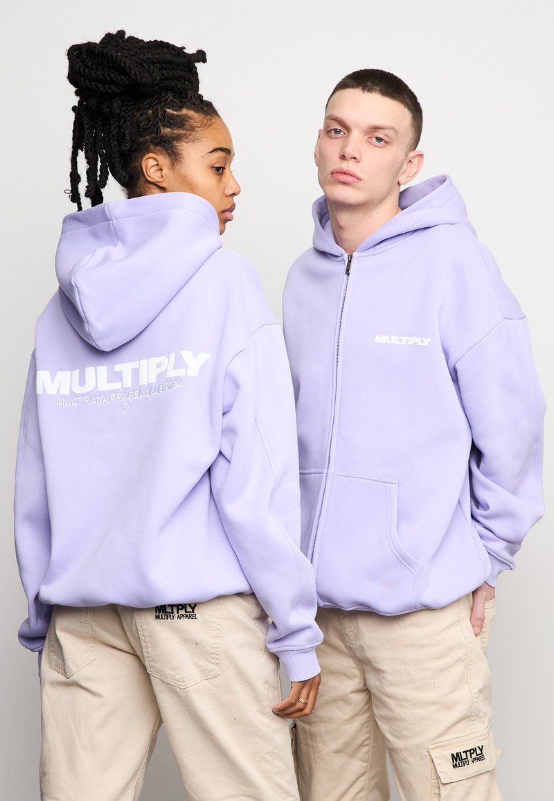 Multiply Apparel Mikina so zipsom - lavender