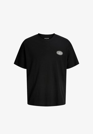 Jack & Jones, JJLEGACY TEE SS CREW NECK PLS - Print T-shirt - black