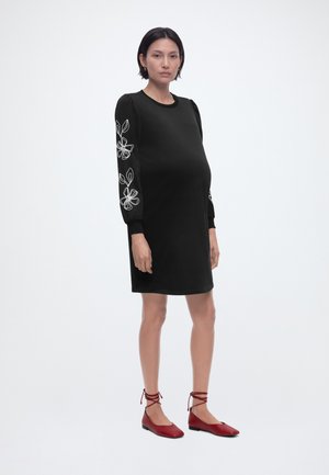 OLMJADIE BROOKE L/S O-NECK DRESS JRS - Dnevna obleka - black