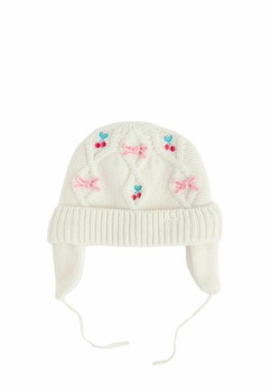 CHERRY BOW EMBROIDERED  - Galvas lakats - cream cherry