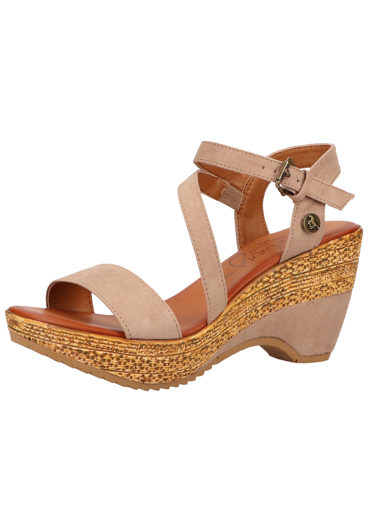 Mustang Sandalen met sleehak - beige/Beige - Zalando.nl