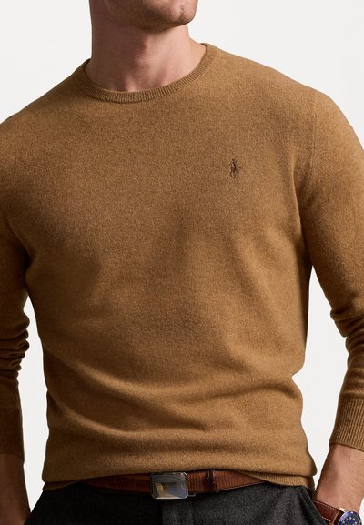Polo Ralph Lauren WOOL CREWNECK SWEATER - Πουλόβερ - latte brown heather