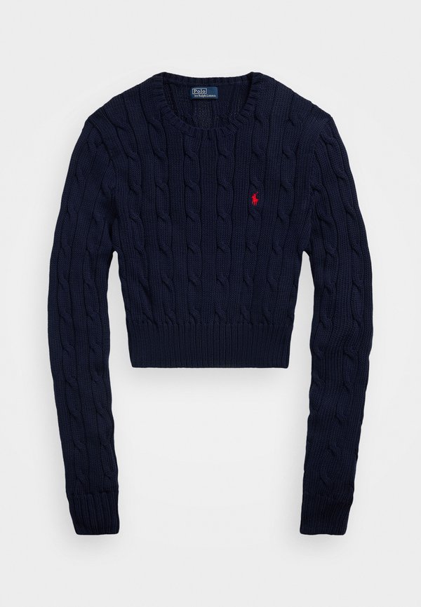 CROPPED CABLE KNIT COTTON SWEATER - Jumper2