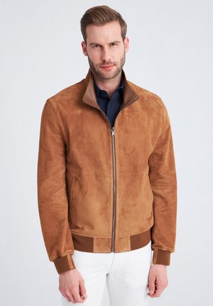 MORITZ - Leather jacket - camel