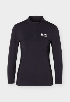 EA7 Emporio Armani, TENNIS PRO NEW TEE CARRY OVER - Pikkade varrukatega topp - black beauty