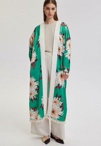 FLORAL PATTERNED DETAILED - Tunn jacka - green