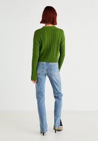 ONLY ONLBILLIE SLIT STRAIGHT - Slim fit jeans - light medium blue denim