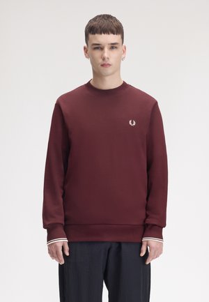 Fred Perry, CREW NECK - Sweatshirt - bordeaux/ecru