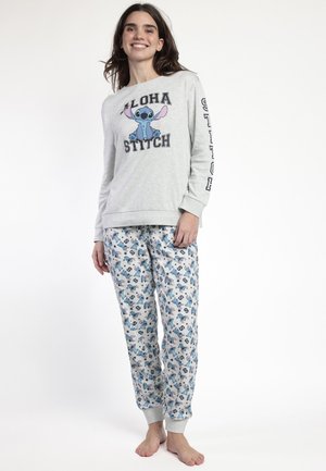 MANGA LARGA ALOHA STITCH SET - Conjunto de pijama - gris jaspe