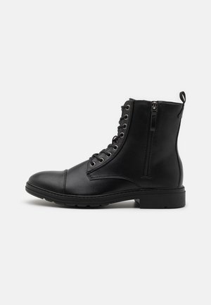 JACK & JONES Herren Stiefelette Jfwrussel Leather Anthracite - Lässig Mit Reißverschluss