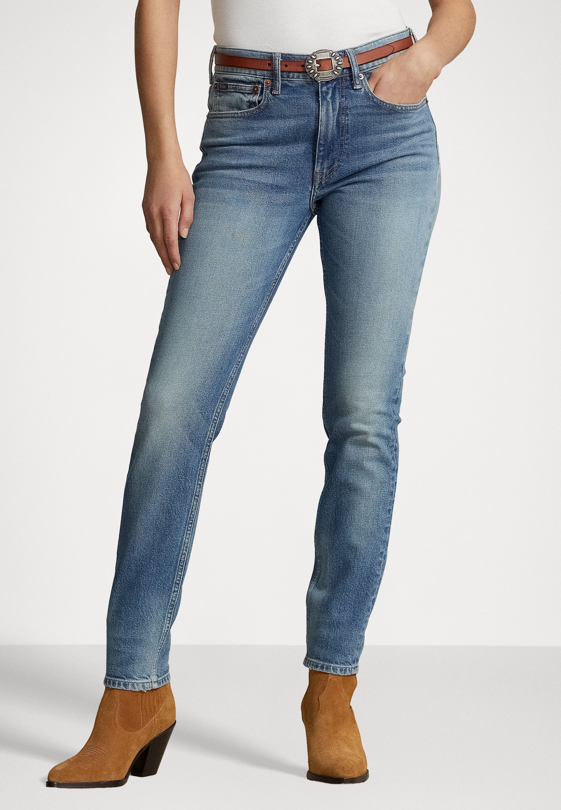 Polo Ralph Lauren MID RISE ANKLE SKINNY - Jeans Skinny Fit - antares  wash/blue - Zalando.co.uk
