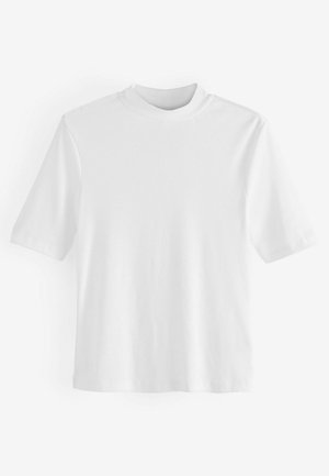 HALF SLEEVE HIGH NECK TSTANDARD - Jednoduché tričko - white