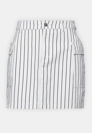 ONLY, ONLMAXINE STRIPE CARGO SKIRT - Minigonna - cloud dancer/black