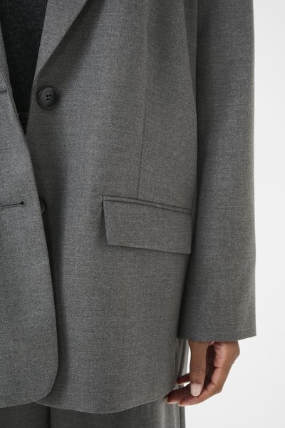 Gestuz PAULA - Blazer - dark grey melange