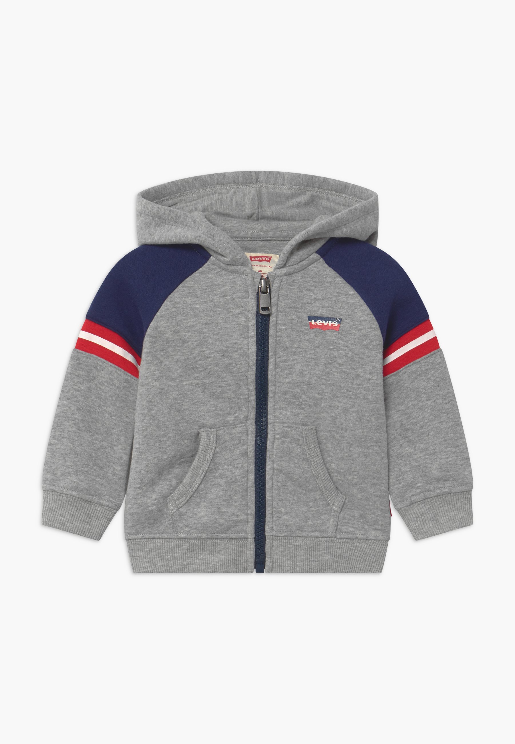 Levi's® COLORBLOCK FULL-ZIP HOODIE - Sweat à capuche zippé - grey/gris chiné