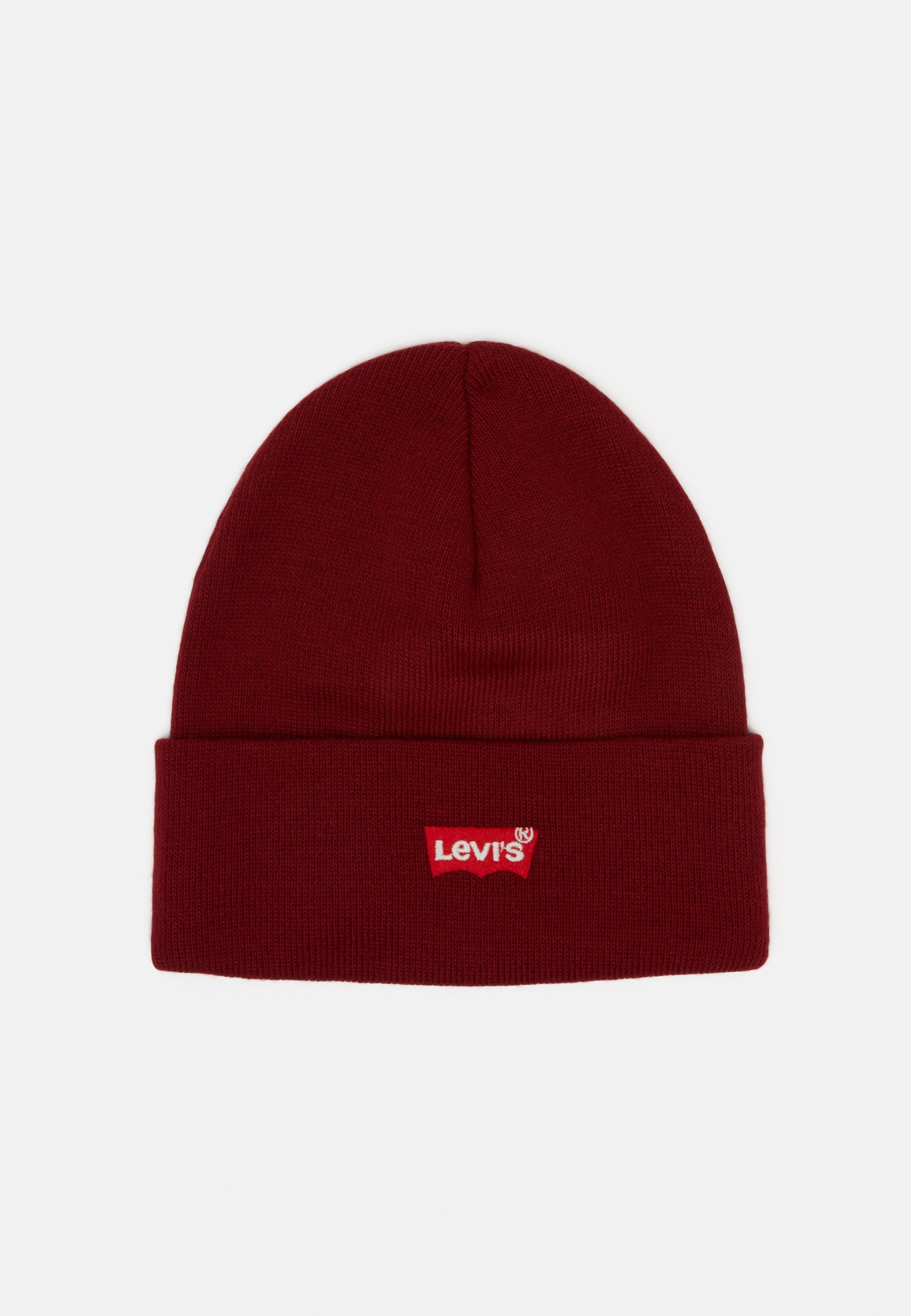 Levi's Red Batwing Embroidered Slouchy Beanie Bonnet Homme