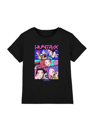 NETFLIX, KPOP DEMON HUNTERS HUNTRIX NEON COMIC ANIME - Print T-shirt - black