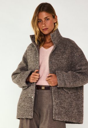 GROSSES PIECES M - Manteau court - taupe clair