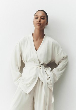 Next, STUDIO TIE WAIST CARDIGAN - Cardigan - cream