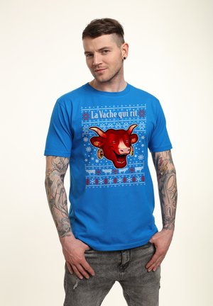 THE LAUGHING COW CHRISTMAS LA VACHE QUI RIT - Print T-shirt - royal blue