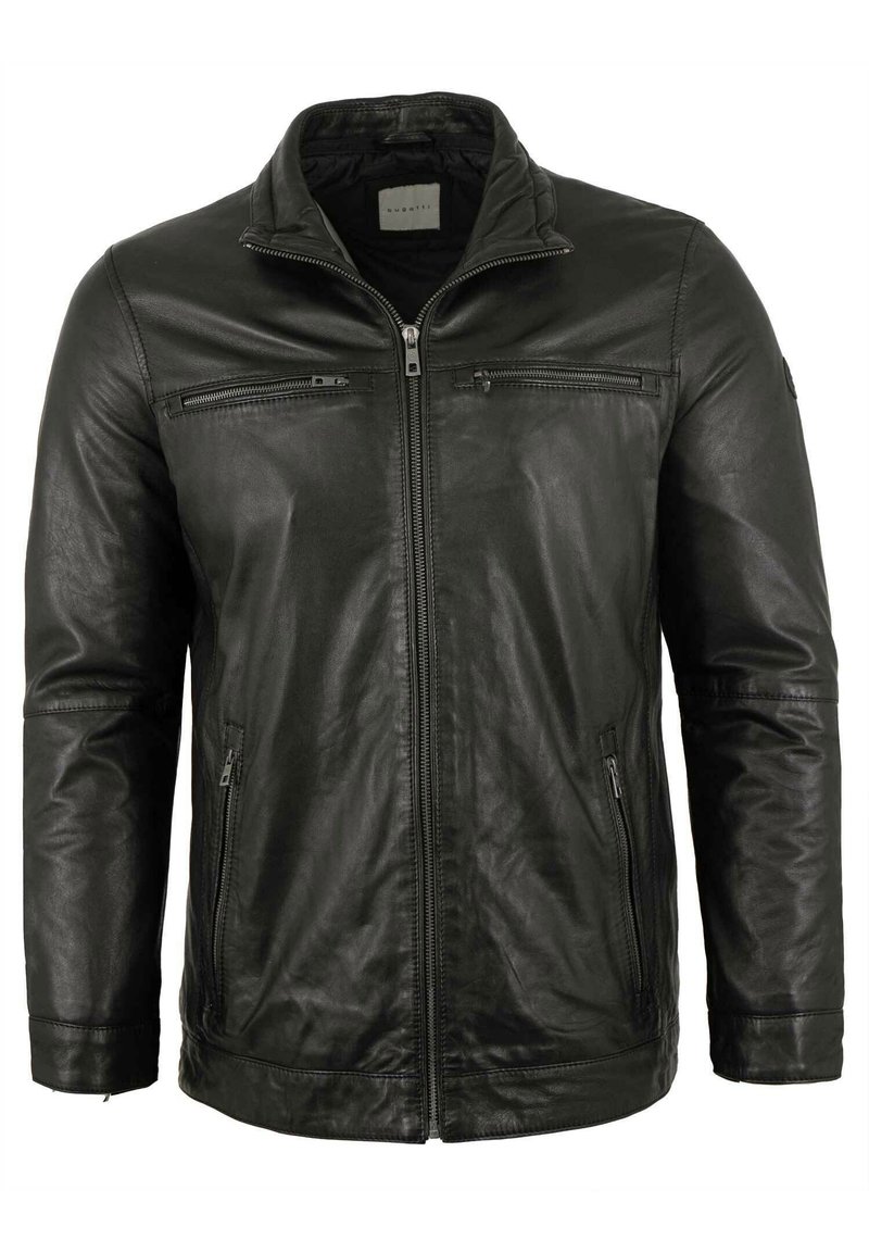 bugatti Lederjacke - schwarz