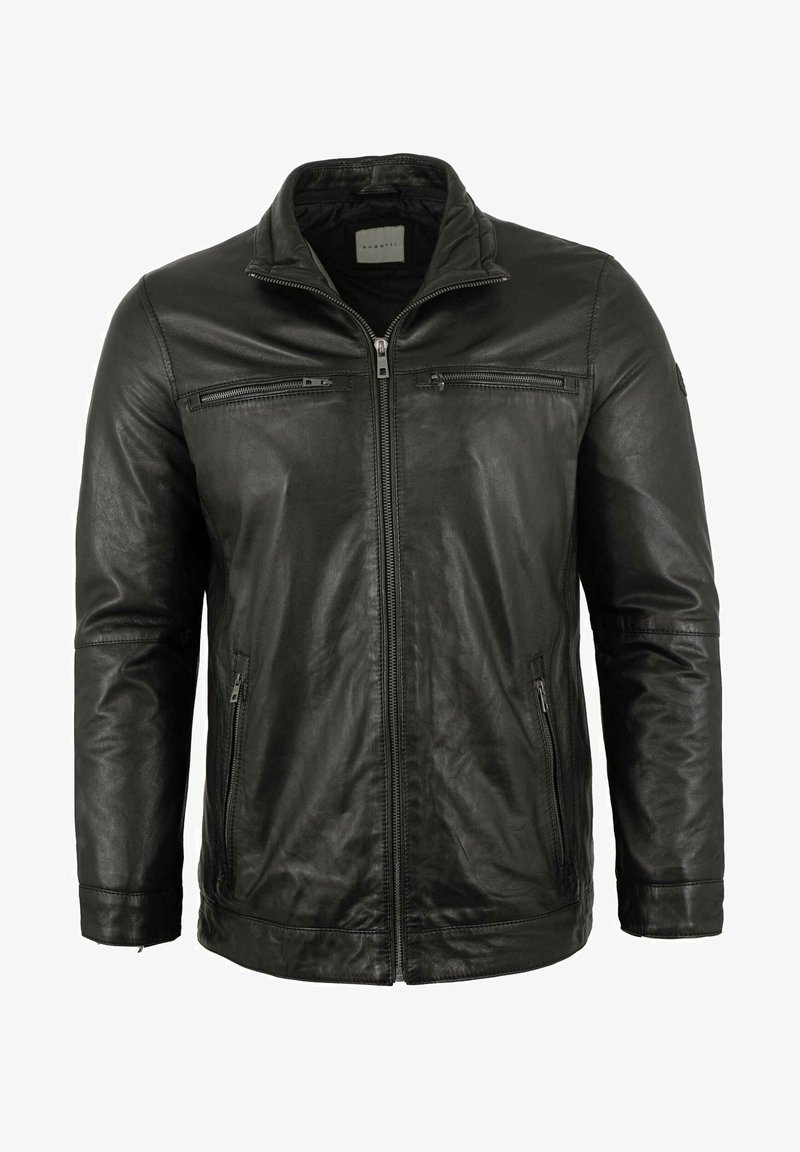 bugatti Lederjacke - schwarz