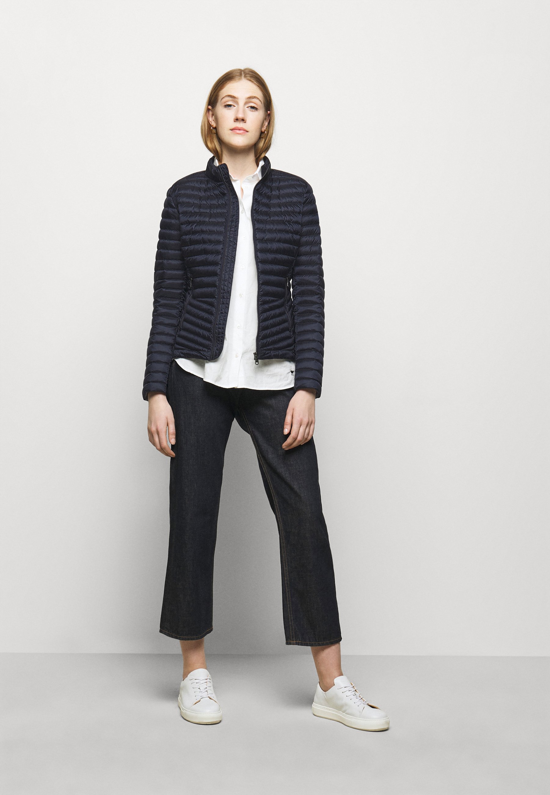 navy box jacket ladies