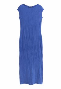 Next SHORT SLEEVE TEXTURED COLUMN  TALL - Maxi šaty - blue