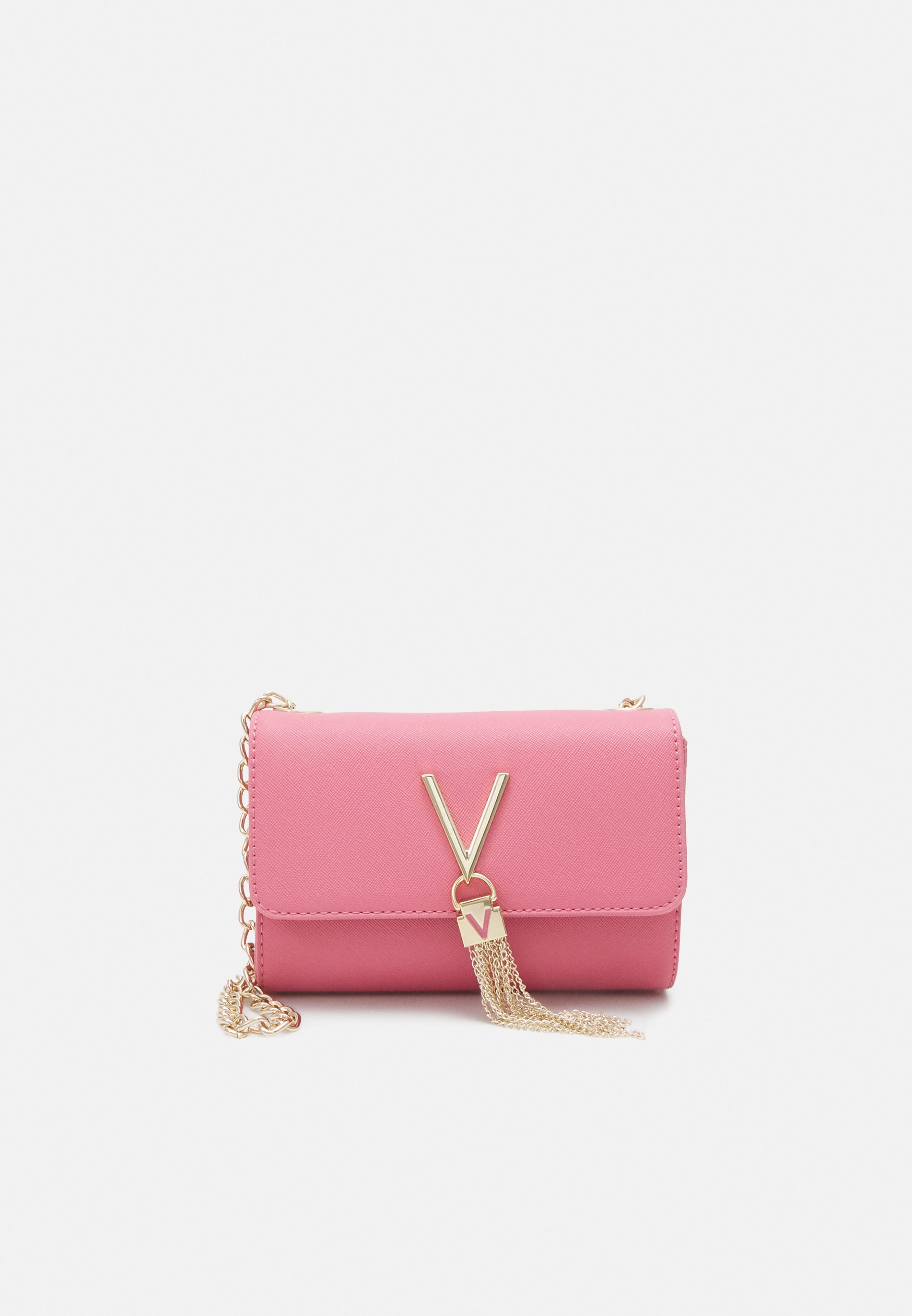 VALENTINO BAGS Handtas met labelapplicatie, model 'DIVINA' in taupe