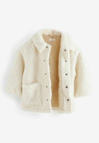 Next BORG-REGULAR FIT - Fleecejakke - ecru white check