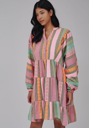 South Beach, JAQUARD LONG SLEEVE MINI  - Jurk - multi