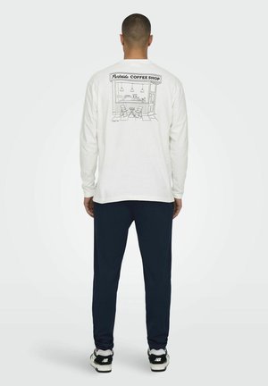 Only & Sons LOCKER GESCHNITTEN RUNDHALS - Langærmet T-shirt - cloud dancer