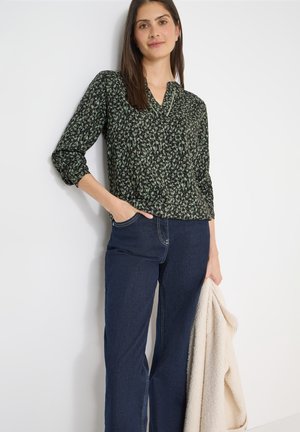 GEMUSTERTE - Blouse - grün