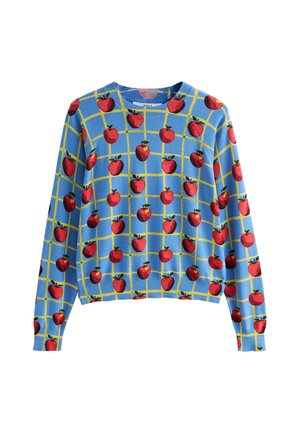 PETITE FIT - SOFT TOUCH CREW NECK - Strickpullover - blue apple check pattern