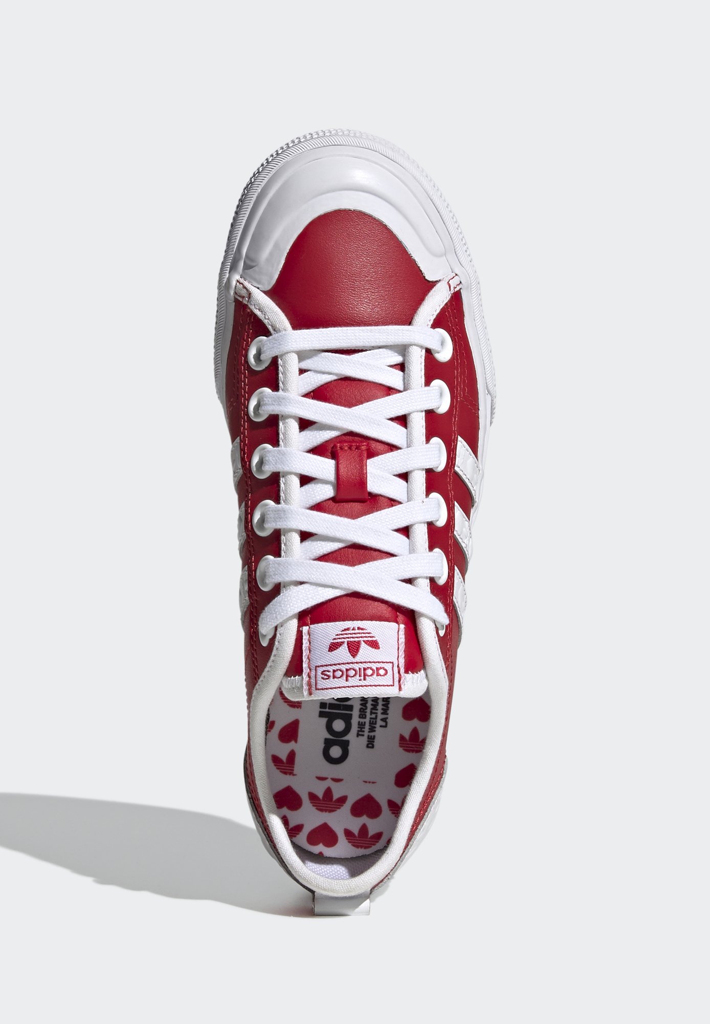 adidas Originals NIZZA PLATFORM - Sneakers laag - scarlet/footwear  white/core black/Rood - Zalando.be