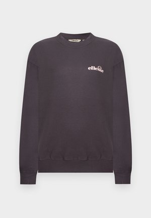 Tumehall triiksärk pikkade varrukatega ja väike valge "ellesse" logo vasakul rinnal.