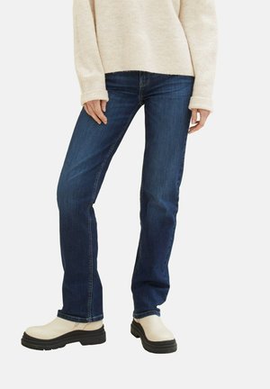 TOM TAILOR KATE STRAIGHT - Vaqueros rectos - dark stone wash denim