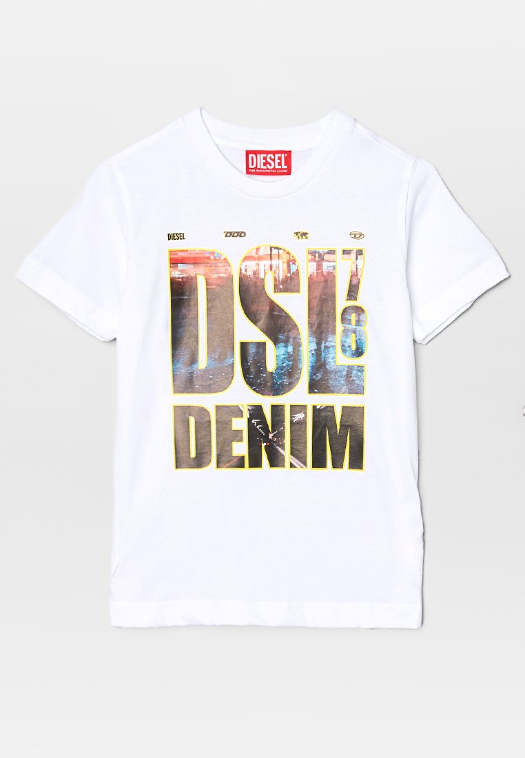 Diesel T-shirt print wit Diesel T-shirt print wit