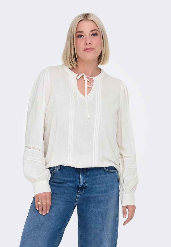 LIFE LS V-NECK - Blouse - cloud dancer